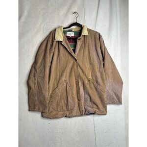 Brandon Thomas Mens Brown Cotton Chore Coat Southwestern Flannel Lined Medium